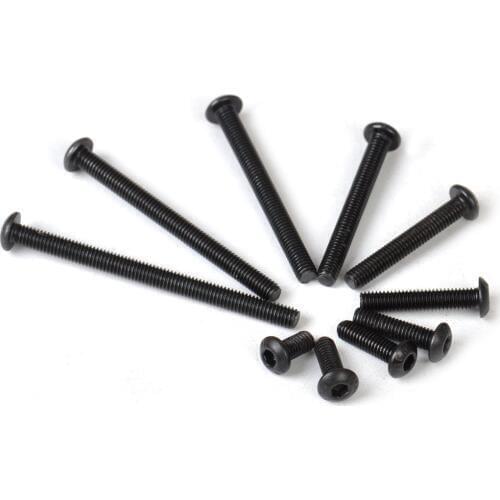 LETAOSK 100pcs Black Metric M3 10.9 DIN7991 Carbon Steel Flat Countersunk Head Hex Socket Screw 12mm 16mm Tool