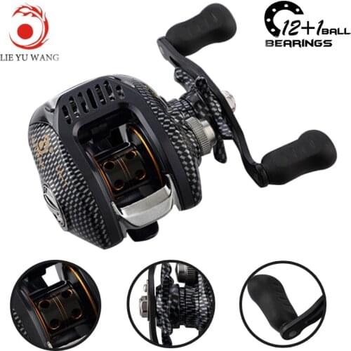 Lieyuwang 12+1BB 6.3:1 Left Right Hand Fishing Reel CNC Fishing Reels low profile reel Bait Baitcasting olta makaralar Shimano