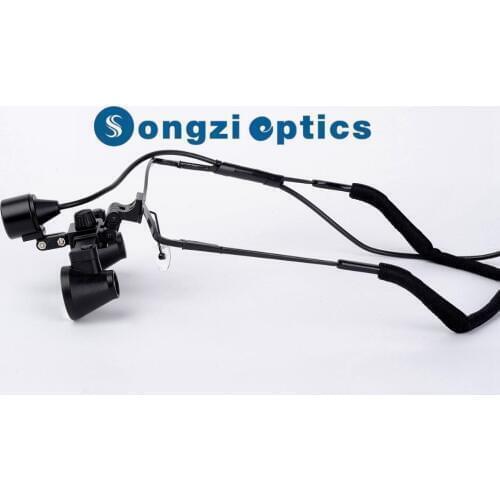 Small Size Lens Half frame 2.5X Field Of View:150mm Depth of field:200mm Binocular Medical Surgical Dental Loupes & light
