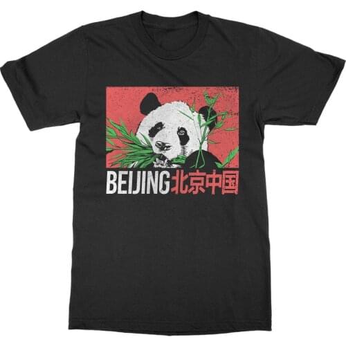 New 2019 Hot Summer Casual Printing Beijing, China 'Bamboo Panda' Asia Travel Explore Vacation Tour Tee Shirt