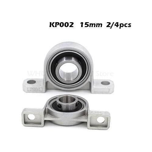 KP002 2PCS/PCS NEW 15mm caliber Zinc Alloy mounted bearings KP002 UCP002 P002 insert bearing pillow block bearing housing