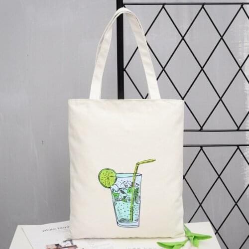 New Ladies Handbags Canvas Tote Bag Cotton Cloth Shoulder Shopper Bags for Women Foldable Reusable Shopping Bags Grocery
