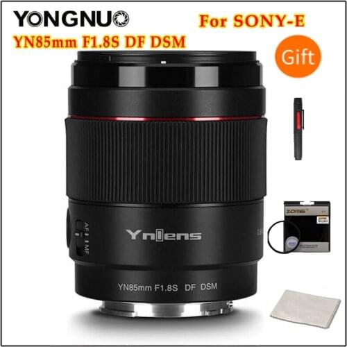 Yongnuo YN85mm F1.8S DF DSM Lens AF MF Focus Mode Large Aperture Camera Lens for Sony E mount Camera A9 A7RII A7II A6600 A6500