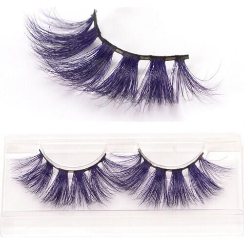 25mm Mink Eyelashes Makeup 3D Mink Lashes Beauty False Eyelashes Packaging Box 5D Mink Lashes Colorful Handmade Reusable Natural