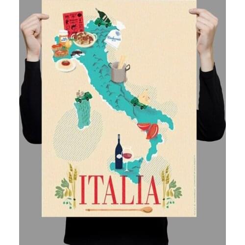 W479 Silk Fabric Poster Wall Art Decor ITALIA VINTAGE Trend Fashion Decoration Bright Christmas Gift