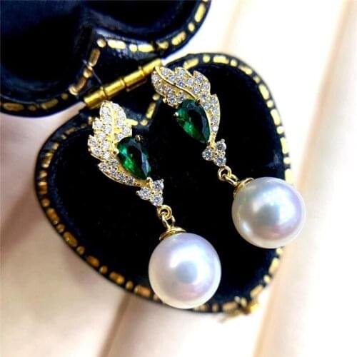 Gold Plated Earrings Mountings Findings Settings Jewelry Parts Fittings Accessories for Pearls Coral Agate Jade Beads Stones