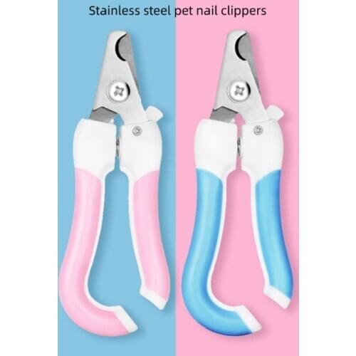 Professional Pet Nail Clippers Dog Cat Stainless Steel Two-color Labor-Saving Nail Clippers Convenient Pet Cleaning Supplies U3