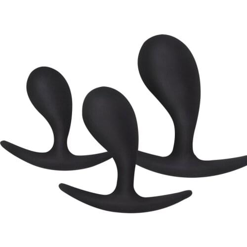 3 Sizes Silicone G-Spot Silicone Anal Plug Prostate Massage Vagina Stimulate Gay Anus Sex Curvy Adult Erotic Products