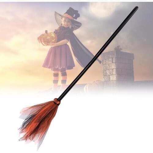 Discount! Halloween Costumes Childrens Performance Props Mesh Witch Broom Cosplay Ghost Festival Costume Party Props Wholesale