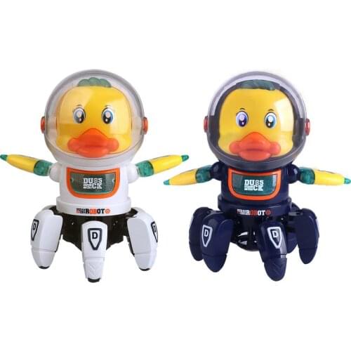Dancing Electric Space Six-Claw Robot Light Music Swing Little Cute Duck Toys