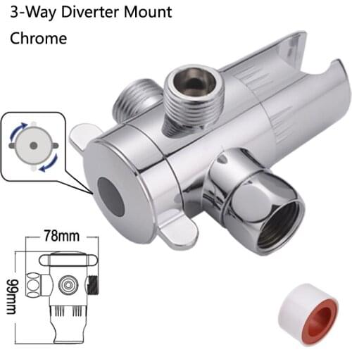 G1/2" Three-way Water Diverter T-shaped Adapter Shower Diverters Connector Toilet Bidet Water Separator Faucet Splitter Valve