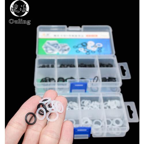 Screw M3 M4 M5 M6 M7 M8 M9 M10 White Silicon NBR O rings Rubber Seal Screw O Ring Silicone Washer Gasket Ring Assortment Set