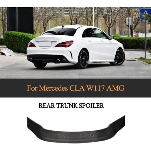 Car Rear Spoiler for Mercedes-Benz CLA Class W117 CLA180 200 250 CLA45 AMG 2013-2019 Carbon Fiber Rear Trunk Wing