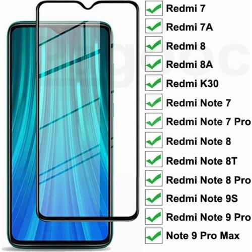 9D 9H Full Screen Protective Glass on the Redmi 9 9A 9C 8 8A 7 7A For Xiaomi Redmi Note 7 8 9 Pro 8T 9S Tempered Glass Film Case