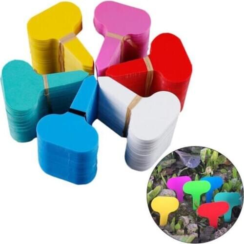 10 Pcs T-type Plant Tag Plastic Colorful Plant Markers Garden Bonsai Succulent Seedlings Tags Sign Gardening Labels Garden Decor