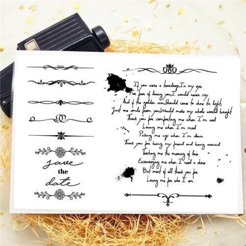 11*16CM Psalms Transparent Clear Stamps / Silicone Seals Roller Stamp For DIY Scrapbooking Photo Album/Card Making