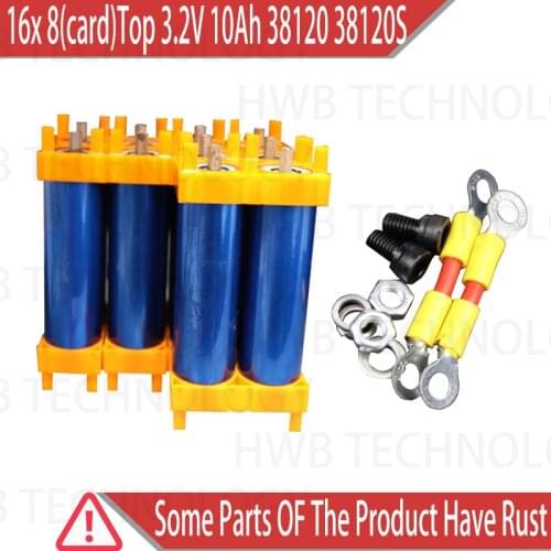 16x 8(card)Top Quality 3.2V 10Ah 38120 38120S LiFePO4 Battery Cell Ele Bicycle Battery For Bike With Connector Support and Screw