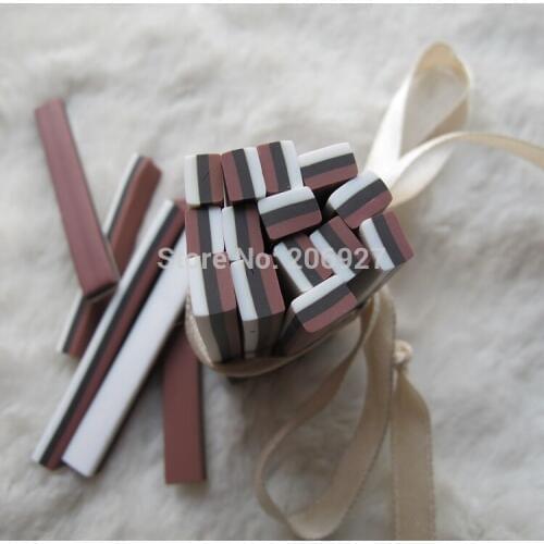 5pcs M-52 5mm Cute Square Cane Fancy Nail Art Polymer Clay Cane Nail Art Decoration