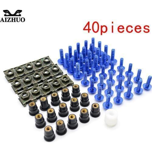 CNC Aluminum Motorcycle Accessories Windscreen Bolts Fairing Bolts Nuts Screws Washer for suzuki GSX-S1000 F/ABS GSR750 GSX-S750