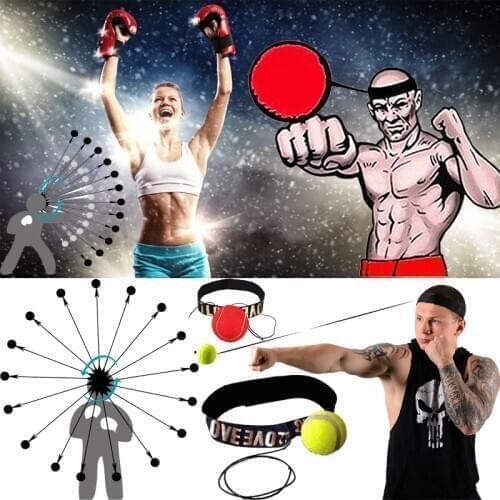 Boxing Punch Exercise Fight Ball With Head Band For Reflex Speed Training Box
