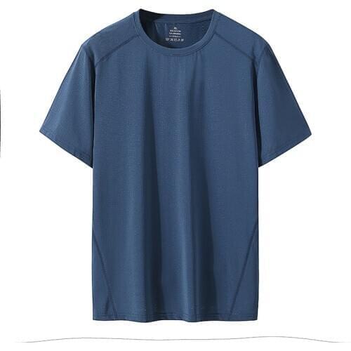 Quick Dry Sport T Shirt Men 2020 Short Sleeves Summer Casual Mesh Cotton Plus OverSize 6XL 7XL 8XL Top Tees GYM Tshirt Clothes