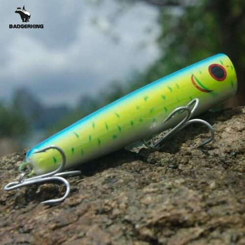 Clearance Saltwater Wooden Popper Fishing Lure15cm 52g Top Water Popper Artificial Bait For Beach Fishing Ocean Fishing