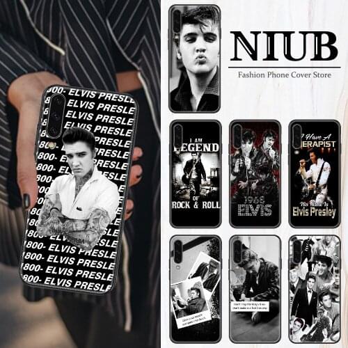 Elvis Presley Phone Case For Samsung Galaxy A10 A12 A20E A21S A30 A32 A40 A50 A51 A52 A70 A71 A72 A5 A6 A7 2018 black 3D back