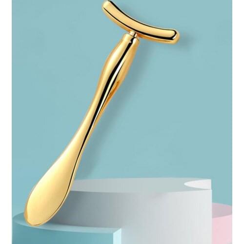 Eyes Massage Stick Metal Cosmetic Spatulas Facial Care-Mask Spoon T-Shaped Double Head Portable Facial Mini Eyes Massage Tools