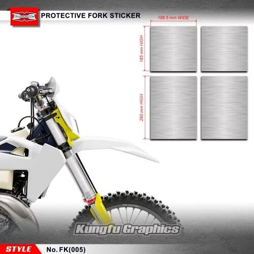 KUNGFU GRAPHICS WP Suspension Decals Factory Front Fork Stickers for MX Dirt Bike Off Road Motorcycle Motocross, Clear