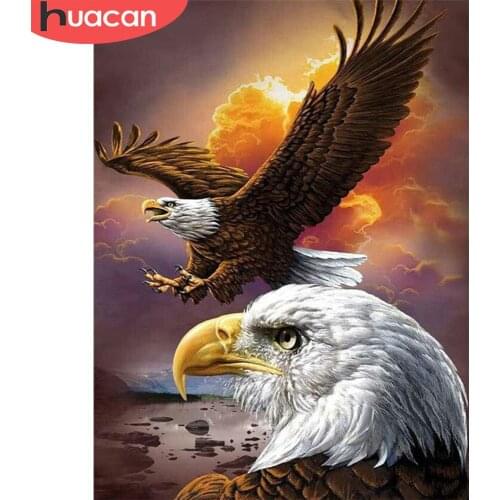 HUACAN 5D DIY Diamond Embroidery Mosaic Eagle New Arrival 5d Diamond Painting Animal Full Drill Handmade Gift Home Decor