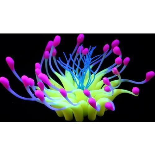 20x9cm Aquarium Artificial Silicone Coral Simulations Plant Fish Tank Aquarium Accessories Landscape Decoration Multi Colors