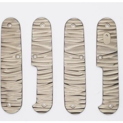 Custom Made Titanium Alloy Scales for 84mm Victorinox Swiss Army Knife Handles for SAK 2 Layer