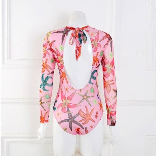 Hot Selling Long Sleeve 2021 Designer Swimwear Famous Brands Plus Size The High Quality Sexy One Piece Swimsuit