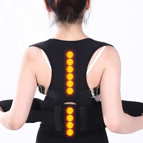 Magnetic Therapy Shoulder Support Spine Stretch Straightener Scoliosis Posture Corrector Belt Lower Back Brace Pain Relief Women