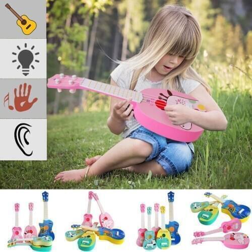 Boys Musical Instrument Girl Musical Guitar ukulele Instrument Children Educational Play Toys Kid School Play Game For Beginners