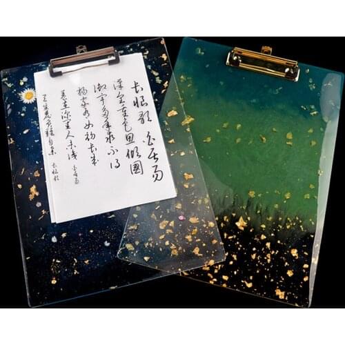 Notebook Cover Resin Mold DIY Resin Clipboard Mold Crystal Epoxy Silicone Mold Folder Casting Transparent Mould For DIY Craft