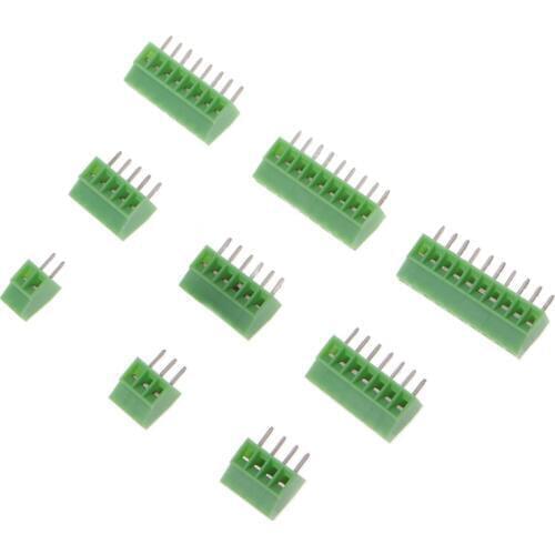 OOTDTY 10 Pcs 2Pin-10Pin Screw PCB Mounted Terminal Blocks Connector 2.54mm Pitch