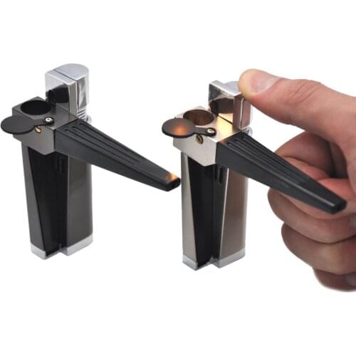 Creative Butane Lighter Combination New Exotic Zinc Alloy Folding Lighter Pipe Tobacco Gas Lighter Men Smoking Accessories