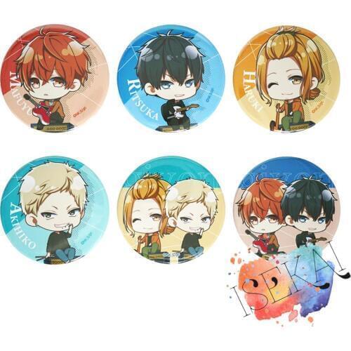 Given Anime Badge Mafuyu Sato Ritsuka Uenoyama Haruki Nakayama Akihiko Kaji Cute ver Metal Badge Brooch Pins