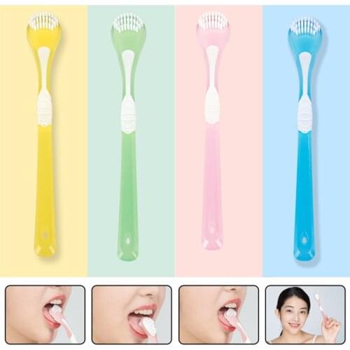 Useful Tongue Scraper Double Sided Oral Tongue Cleaner Medical Mouth Brush Reusable Fresh Breath Maker