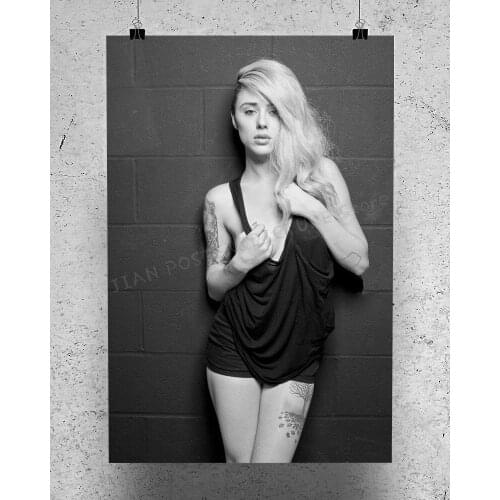 R0267 Alysha Nett Sexy Tatoo Girl 03 Star Sexy Beautiful Girl Model Wall Sticker Silk Poster Art Home Decoration