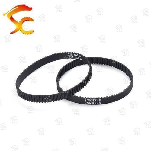 10PCS 2GT timing belt GT2 168 Length 168mm width 6mm teeth 84 for 3d printer belt 168-2GT closed-Loop rubber belt 2GT 168