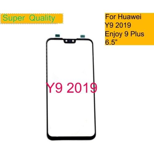 10Pcs/Lot Touchscreen For Huawei Y9 2019 Enjoy 9 Plus Touch Screen Touch Panel Sensor Digitizer Front Glass Outer With OCA Glue