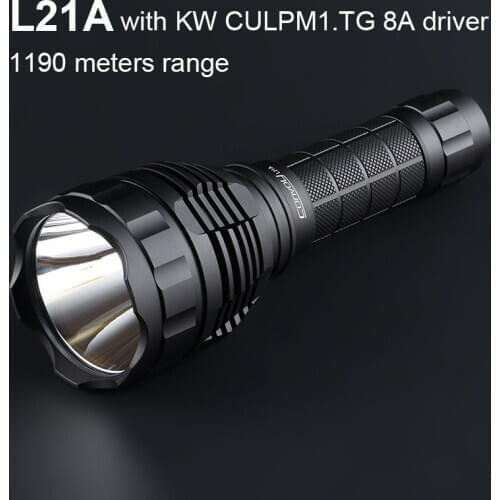 Flashlight Convoy L21A with KW CULPM1.TG 8A Driver Long Range 6500K Most Powerful Linterna Led Flash Light Camping Hunting Torch