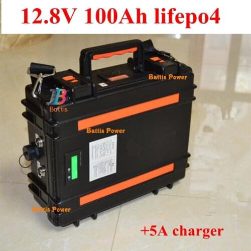 12.8V 100AH Lifepo4 Highly Discharge Current BMS BatteryPack for Auto Motor Boat RV Solar Energy Yacht Wholesale suitcase handl