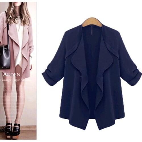 2019 New Autumn Winter Loose Large Size Fat Long-sleeved Shirt Windbreaker Jacket Shirt Solid Color Slim Coat Open Stitch