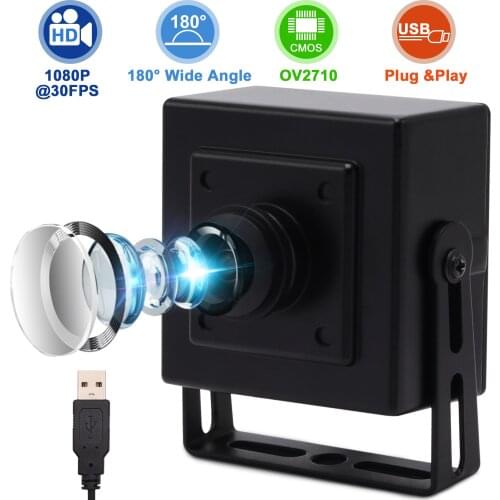 2MP FULL HD Monochrome Black White Wide Angle Fisheye Lens CMOS OV2710 usb2.0 CCTV Surveillance mini security Video camera