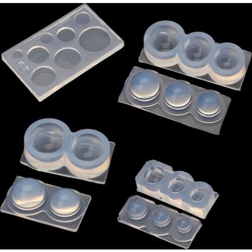 4Pcs Resin 3D Hollow Round Ball Pendant Resin Molds Hollow Quicksand Sphere Mold J0PC