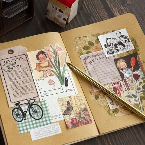 400sheets Memo Pads Sticky Notes Retro and fresh Junk Journal Paper diary Scrapbooking Stickers Office School stationery Notepad