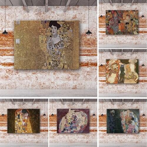 Adele Bloch (Art d'Adele Bloch) Portrait Art Canvas Poster Par Gustav Klimt Art Canvas/Mural Decoration Poster